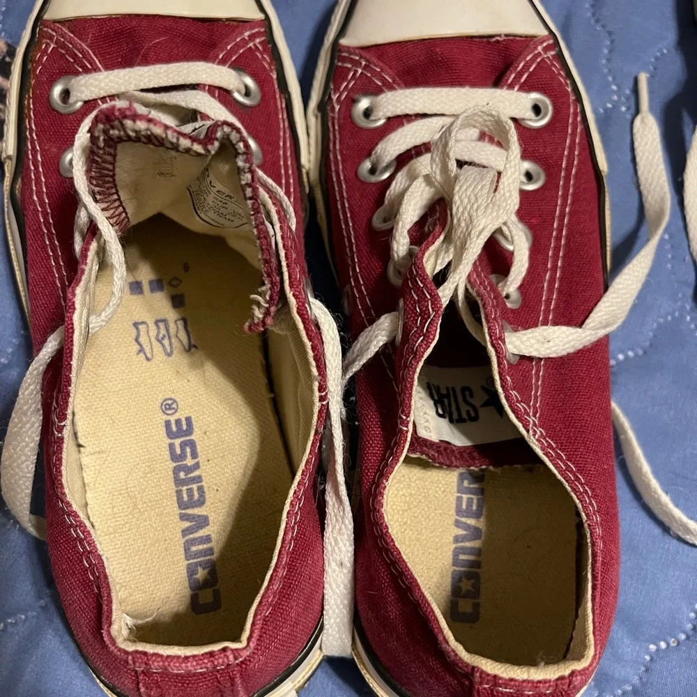 Converse All Star Burgundy Sneakers | Sz youth 3 /women 5 Unisex | Casual Canvas - Picture 6 of 14